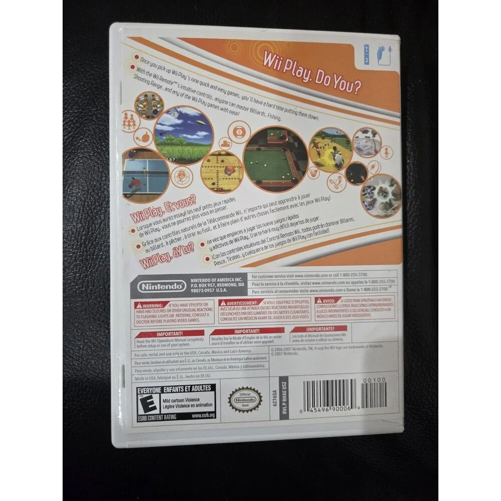 Wii Play Nintendo Wii Game CIB - Complete in Box w/ Manual
